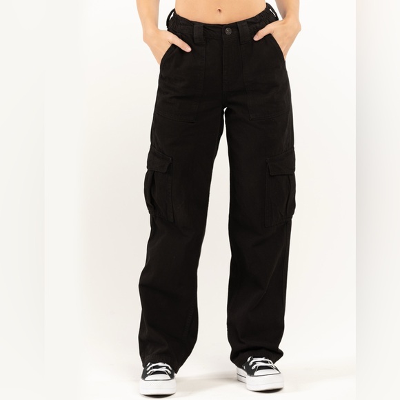 BDG Urban Outfitters Womens Cargo Skate Pants 25 W 32 INSEAM in BLACK - Picture 2 of 9